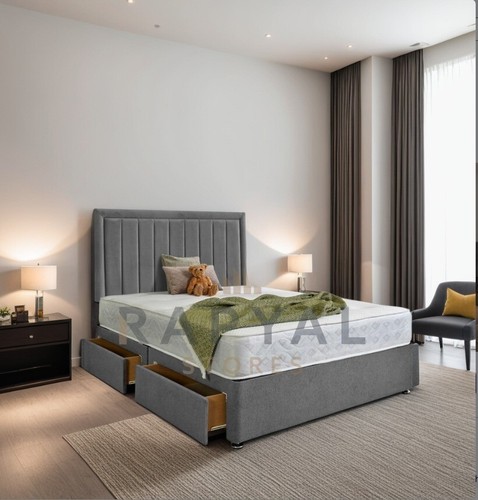 Plush divan bed - set, with