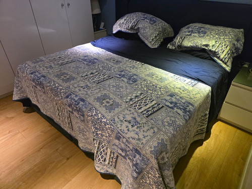 Blue upholstered adjustable - upholstered,