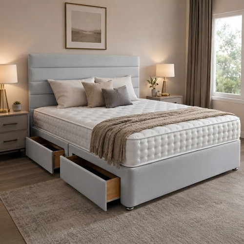 Plush divan bed - plush, with