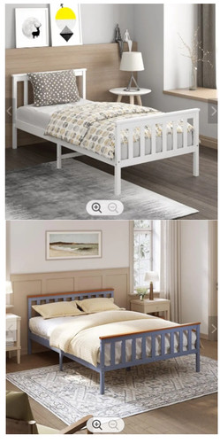 Wooden bed frame pine single - frame,