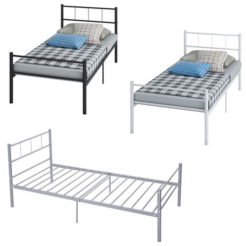 Simple budget metal bed single - metal,