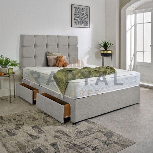 Plush divan bed set - bed,
