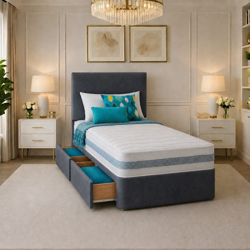 Single divan bed set - divan,