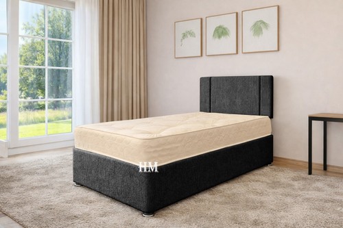 Chenille storage divan - storage,