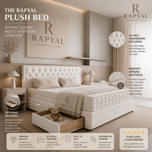Plush divan bed set with - plush,