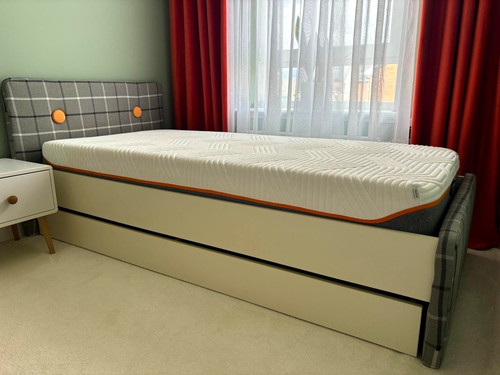 Single upholstered storage bed - upholstered,