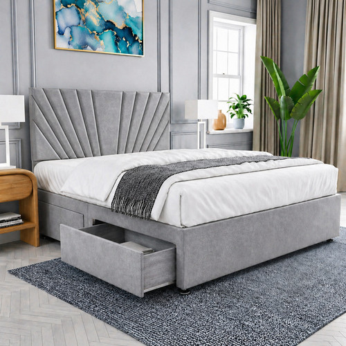 Plush divan bed set with - bed,