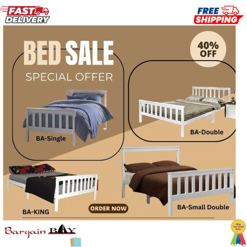 Solid 3ft 4ft wooden - 4ft, bed